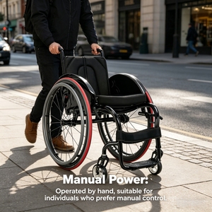 CA9881 Ruota in Alluminio Leggera ad Alta Resistenza per Sedia a Rotelle Sportiva con Mozzo in Acciaio per Terapia Riabilitativa - Product Image 4