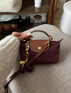 <span class=keywords><strong>2025</strong></span> Mới Đến Ngắn Xử Lý Longxiang Bán Buôn Thiết Kế Túi Xách Nylon Chống Thấm Nước Bánh Bao <span class=keywords><strong>Com</strong></span>-Muter Crossbody Túi Cho Phụ Nữ - Product Image 5