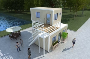 Casa Prefabricada Tipo Cabaña Apple, Casa de Dos Pisos con Terraza, Alojamiento Tipo Caja, Hotel de Lujo con Personalización - Product Image 3