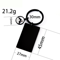 Ywyougang Mini-breloque inspirante Graine de moutarde, porte-clés rectangulaire vierge personnalisable en acier inoxydable, accessoire pour clé de voiture