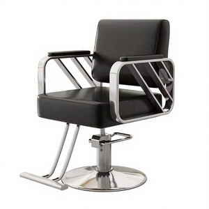 Sillón de Peluquería Moderno de Gran Venta - Muebles de Barbero de Metal y Cristal con Espejo LED y Carrito para Lavacabezas para Barbería - Product Image 5