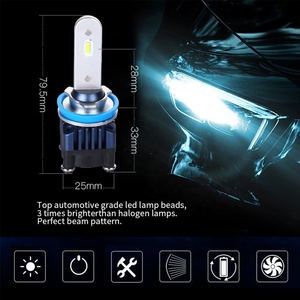 Bombilla de faro LED de doble cara, H1, H3, H7, H8, H9, H11, 9012, 9005, 9006, <span class=keywords><strong>R6</strong></span>, 25W, 3000lm, gran oferta, asequible - Product Image 5