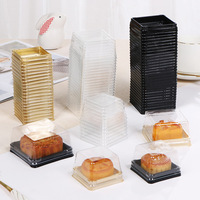 Récipient à pâtisserie en forme de dôme en plastique mini boîte à ampoules gâteau de lune boîtes à chocolat jetables transparent cupcake