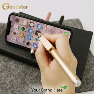 Stylo gel 3-en-1 innovant avec support de téléphone et stylet, impression personnalisée transparente pour une identité de marque claire, pointe 0,5 mm pour signature numérique sur écran, MOQ flexible - Product Image 2