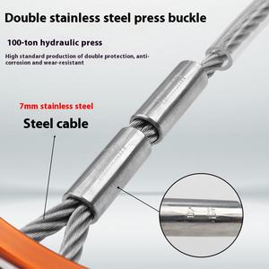 Arnés de elevación de cuerda de alambre de acero Correa de seguridad para marcos de <span class=keywords><strong>escalada</strong></span> con cable <span class=keywords><strong>Anclaje</strong></span> Eslinga Equipo de herramientas de rescate - Product Image 4