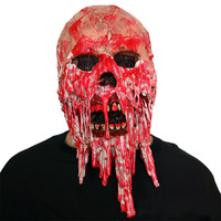 Halloween Terreur Latex Masque Cosplay Tête Manger Costume Ball Performance Props Drôle Horreur Maquillage Blague Fantôme Festival Effrayant