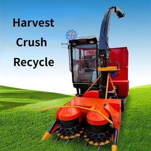Offre Spéciale autopropulsée paille de maïs et napier herbe ensilage récolteuse de fourrage machine agricole pour la récolte des éléphants et des céréales - Product Image 4