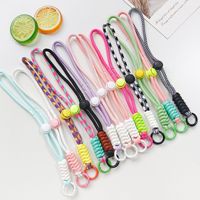 Cordon de téléphone portable bandoulière créatif et tendance avec boucle métallique, couleurs assorties, noué, coloré, anti-perte, pour couple, 23 cm de long