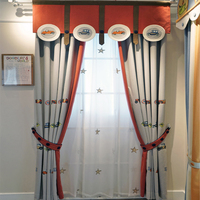 Rideau de voiture moderne en coton et lin, rideau pour enfants, chambre à coucher, broderie, rideaux de garçon personnalisés finis.