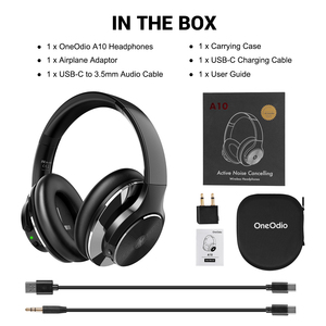 Auriculares inalámbricos BT ANC Auriculares híbridos con cancelación activa de ruido <span class=keywords><strong>OneOdio</strong></span> A10 Auriculares sobre la oreja - Product Image 5