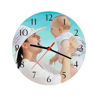 Jam Dinding Kaca Sublimasi QD instar Laris Manis, Jam Dinding Bulat untuk Cetak Sendiri, Jam Dekoratif DIY Bertenaga Baterai untuk Sekolah dan Rumah