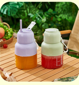 New 12 Blades Wireless Portable Juicer USB Rechargeable 1L <b>Large</b> Capacity Fruit and Vegetable Juice <b>Cup</b> with Lanyard and Straw - Product Image 5