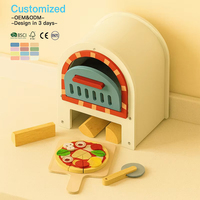 Juego de Cocina Educativo de Madera Multifuncional para Preescolar, Marca Eduland OEM/ODM, con Cortador de Pizza, para Niños de 2 a 4 Años, Varios Colores