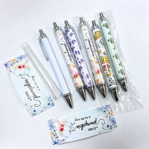 ของขวัญพิมพ์ลายตามสั่ง ปลอกพลาสติกใสสำหรับใส่ปากกา ปากกาแบบประกอบเองสำหรับงานซับลิเมชั่น ป้ายกระดาษ DIY ปากกาแบบแท่ง - Product Image 4