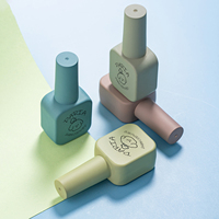 Bouteille de vernis à ongles en gel orange et rouge, bouteille en verre avec bouchon et pinceau, vide, 7 ml, logo personnalisable