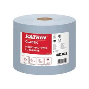 ELOS Toallita limpiadora en rollo Katrin Classic L 2 L190xW220 mm aprox. Azul 2 capas - Product Image 1