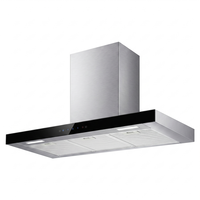 Hotte murale de cuisine en acier inoxydable, extracteur d'huile mince avec filtre en aluminium et commande tactile, pour une performance domestique optimale