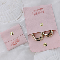 PERFECT USM. Pochette de luxe personnalisée en microfibre avec insert, design carré moderne et portable pour le rangement de bijoux et l'emballage de colliers