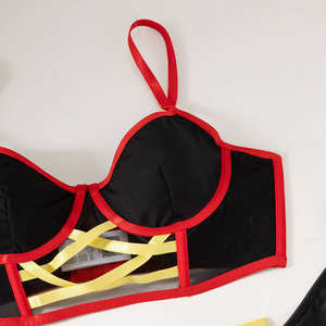 B30458 2025 Mode Sexy Lingerie Vrouwen Transparant Mesh Pure Erotische Lingerie Met Kousen - Product Image 6