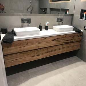 Meuble de salle de bain mural de style américain, vasque, éclairage moderne, 30 pouces - Product Image 6