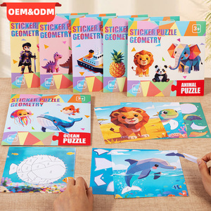 Rompecabezas de Pegatinas Geométricas DIY con Temática de Animales Marinos, Juguetes Educativos para el Desarrollo de la Lógica y la Concentración, Venta al Por Mayor - Product Image 1