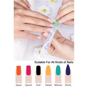 5.5 'lime à ongles en verre de cristal imprimé floral, outils d'art d'ongle de manucure en verre durable coloré entièrement imprimé - Product Image 3