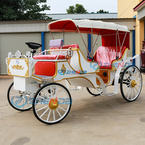 Charrette de Mariage Royale Électrique à 4 Roues de Luxe, Prix d'Usine, Carrosse Élégant Traîné par des Chevaux pour l'Extérieur - Product Image 5