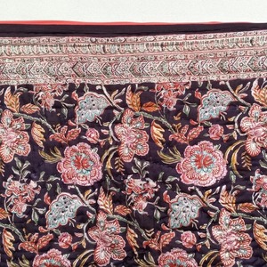 Uso doméstico puro algodón indio Jaipuri bloque estampado edredón impreso Reversible Razai Algodón hecho a mano Floral edredón - Product Image 5