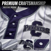 Desain Jersey Baseball Anda Sendiri, Buatan Pabrik, Grosir, Kualitas Tinggi, Sublimasi, Tackle Twill, Menyerap Keringat, Cepat Kering