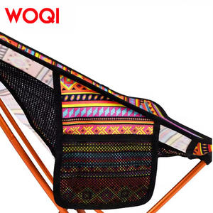 Chaise pliante de camping Woqi en alliage d'aluminium, portable, pour la pêche, le camping, en tissu Oxford, style ethnique - Product Image 1