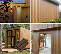Façade de maison moderne Panneau mural extérieur acoustique en bois plastique imperméable pour entrepôt extérieur Salon Hall Chambre à coucher Salle de sport