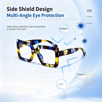 Lunettes de vue européennes et américaines en fibre d'acétate, verres haute définition, design multicolore, lunettes de protection