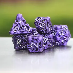 Hollow Octopus Dice RPG Metal Polyhedron D D Dice For Dungeons And Dragon Role-playing Board GamesD20 D12 D10 D8 D6 D4