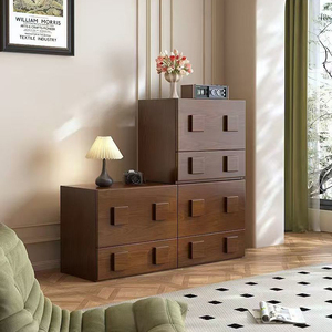Gabinete de almacenamiento Retro <span class=keywords><strong>Carman</strong></span>, construcción de madera maciza, puerta abatible hidráulica, manijas Vintage, multiusos para dormitorio, sala de estar - Product Image 4