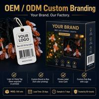 Luces LED Solares Personalizadas al por Mayor con Forma de Abeja, 5M 20LED, Impermeables IP65, OEM ODM, Etiqueta Privada, Personalización de Color para Navidad