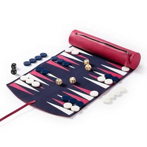 Vegan Leather Mini <strong>Travel</strong> Roll up <strong>Backgammon</strong> <strong>Set</strong> - Product Image 4