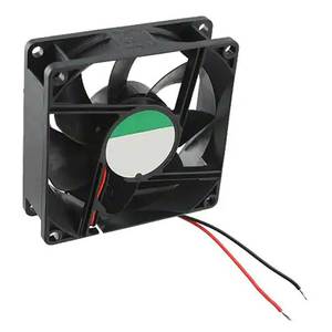 พัดลมระบายความร้อนเชิงพาณิชย์ OEM พลาสติก ขนาด 80x80x25 มม. 12VDC พร้อมแรงลม 41 CFM และกำลังไฟ 1.7W - Product Image 2
