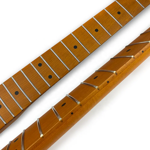 Mástil de Guitarra de Arce Tostado TE TL de 25.5 Pulgadas con 22 Trastes, Acabado Satinado, para Zurdos, con Diapasón de Arce - Product Image 4