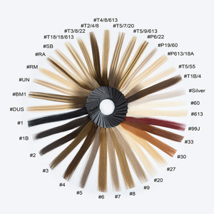 Yuanzhen 2026 Nouvelle Carte de Couleurs en Promotion pour Salon, Extensions de Cheveux Humains Alignées dans la Cuticule, 10 Pouces, Nuancier de Couleurs - Product Image 1