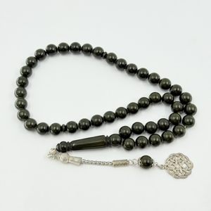 Rosario Musulmano con 45 Perle in Resina da 10mm, Bracciale Islamico, Regalo per il Ramadan, Misbaha, Kerbai, Califfa, Imam - Product Image 1