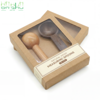 Cuillère à poudre en bois naturel, écologique, pour café, épices et stockage alimentaire