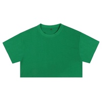 T-shirts pour femmes, crop top 100% coton, t-shirt court ample, crop top graphique pour femmes