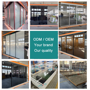 Hdsafe văn phòng nhôm Tempered Frosted kính không khung cho văn phòng trong nhà phân vùng trượt bếp cửa ra vào cho nhà - Product Image 6