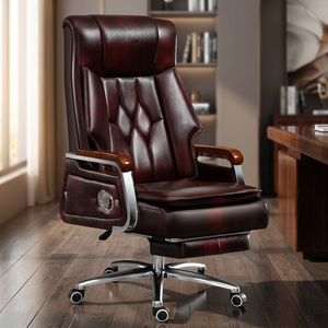 Wholesale Contemporary Luxurious Power Adjustable Swivel Lift Massage <b>Leather</b> Ergonomic Executive <b>Office</b> <b>Chair</b> Stainless Steel - Product Image 3