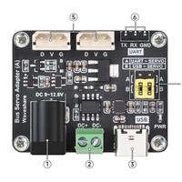 Adaptador de Servo Bus Waveshare Eficiente (A) con Interfaz USB/UART, Módulo de Placa de Control de Servo Bus Serial Compatible con Raspberry Pi/Robot 253