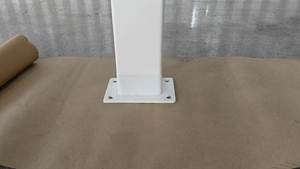 Poteau de sécurité carré en acier <span class=keywords><strong>blanc</strong></span> avec sommet incliné, modèle australien, en promotion - Product Image 4
