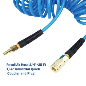 Pneumatic Coil Hose 69.57.5m PU Material With Copper Plated Quick Couplings For Air Compressor Tools - Product Image 4