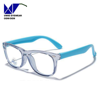 Monture de prescription carrée personnalisée OEM en TPEE et TR90, anti-lumière bleue, pour enfants et adolescents, taille 46-17-127, service d'échantillons rapide