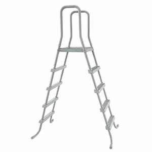 Escalera <span class=keywords><strong>para</strong></span> Piscina de 4 Peldaños, Hierro Galvanizado Q235, 1.97 m de Altura, Barra de Acceso <span class=keywords><strong>para</strong></span> Piscina Elevada - Product Image 3