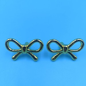 Bow Shaped <b>Drawer</b> Handle Warm Gold Bolt Inserting Type Durable <b>Storage</b> <b>Drawers</b> Hardware Accessory - Product Image 2